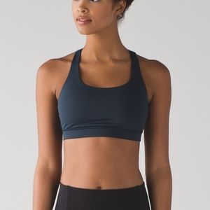 Lulu Lemon Energy Bra Nocturnal Teal size 4